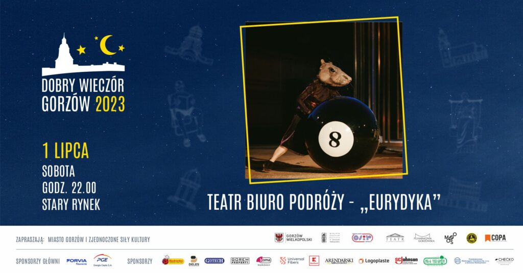 2023.07.01 DWG Spektakl "Eurydyka" Teatru Biuro Podróży baner