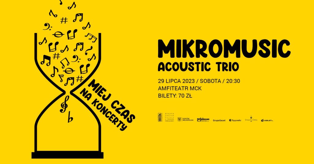 2023.07.29 DWG Miej Czas na Koncerty Mikromusic Acoustic Trio​ baner